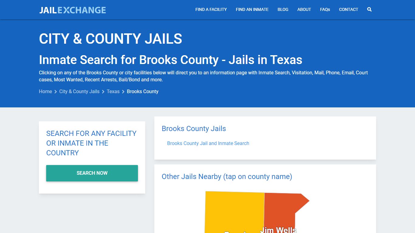 Inmate Search for Brooks County | Jails in Texas - Jail Exchange